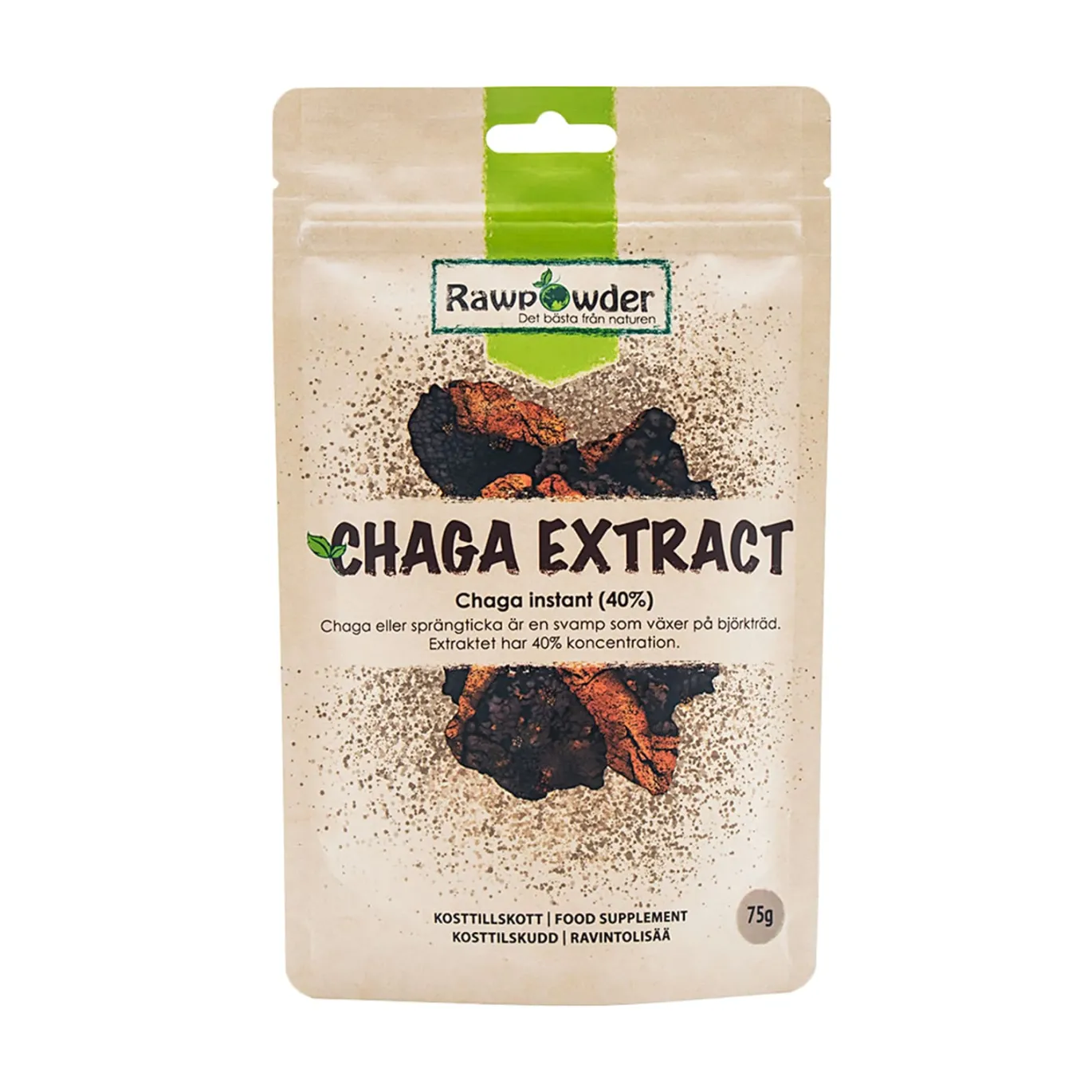Chagapulver Instant Extrakt 40% 75g