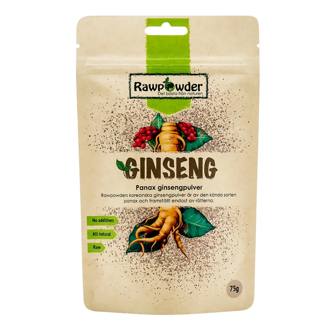 Ginseng pulver Panax 75g