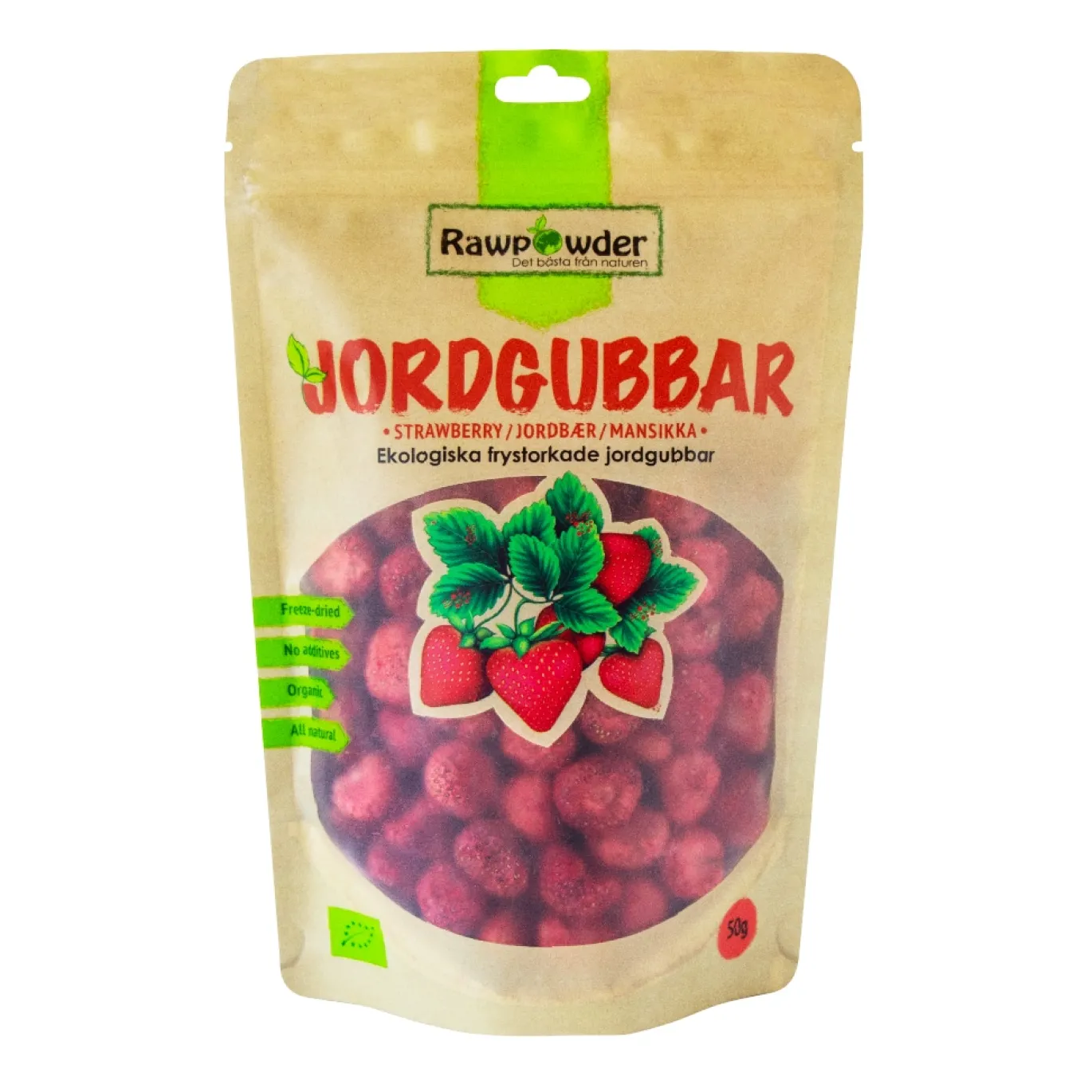 Jordgubbar hela frystorkade 50g
