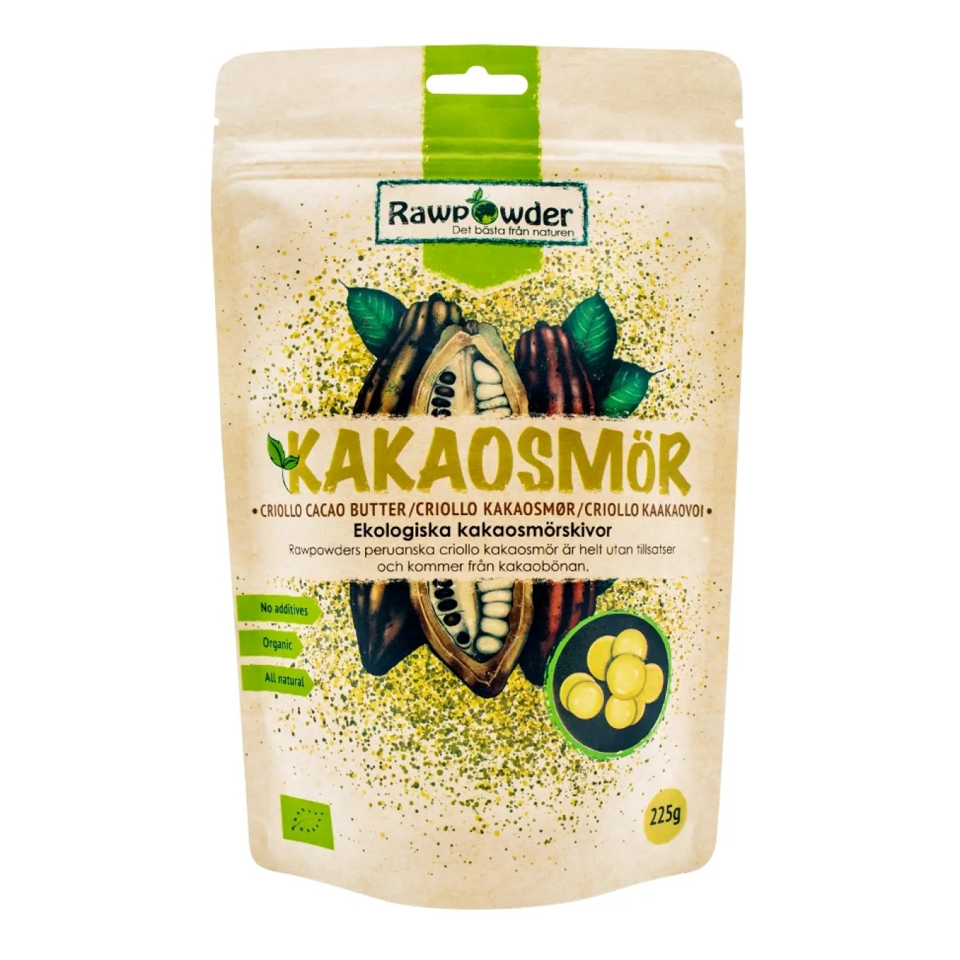 Kakaosmör wafers 225g