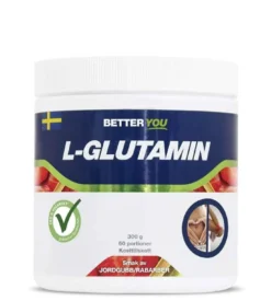 L-Glutamin Rabarber/Jordgubb 300g