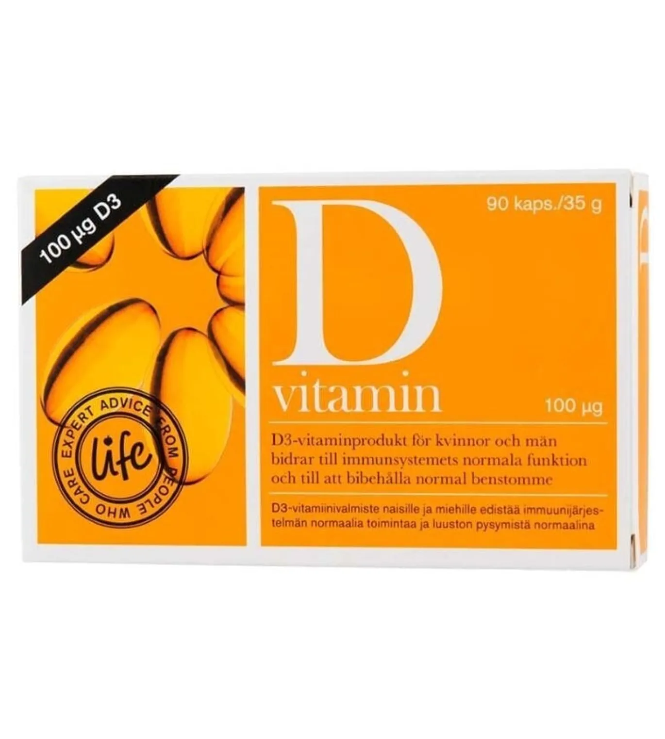 Life D-Vitamin 100 mcg 90 kapslar