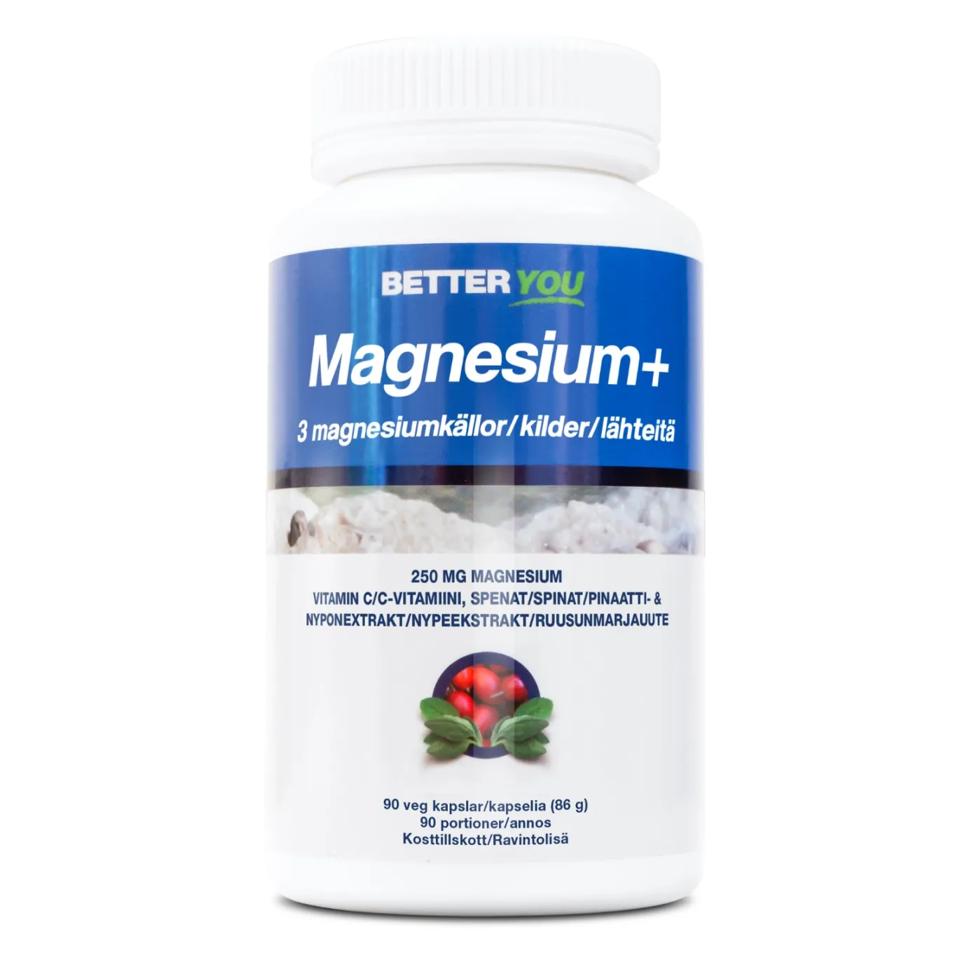 Magnesium+ 90 kapslar