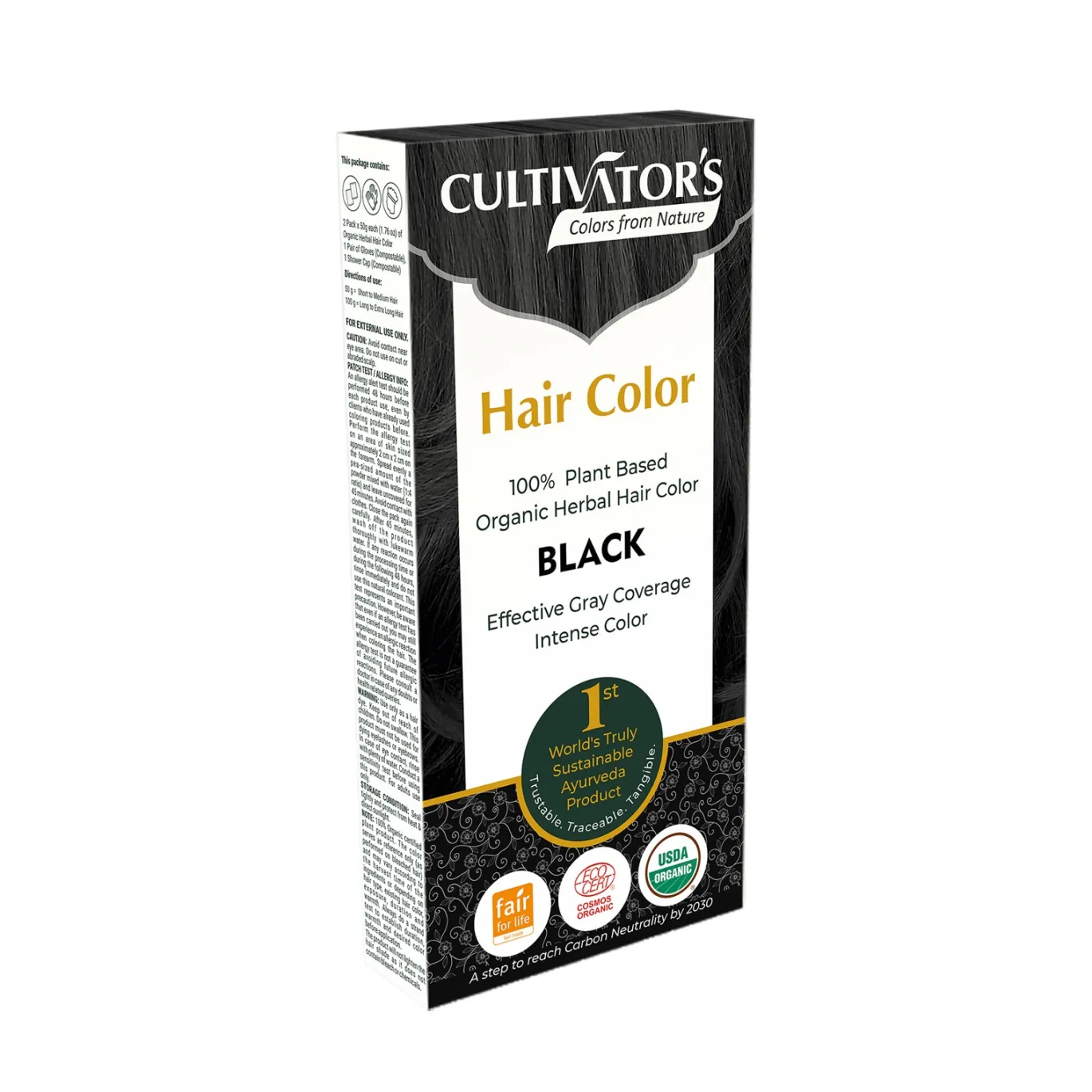Organic Herbal Hair Color Black 100g