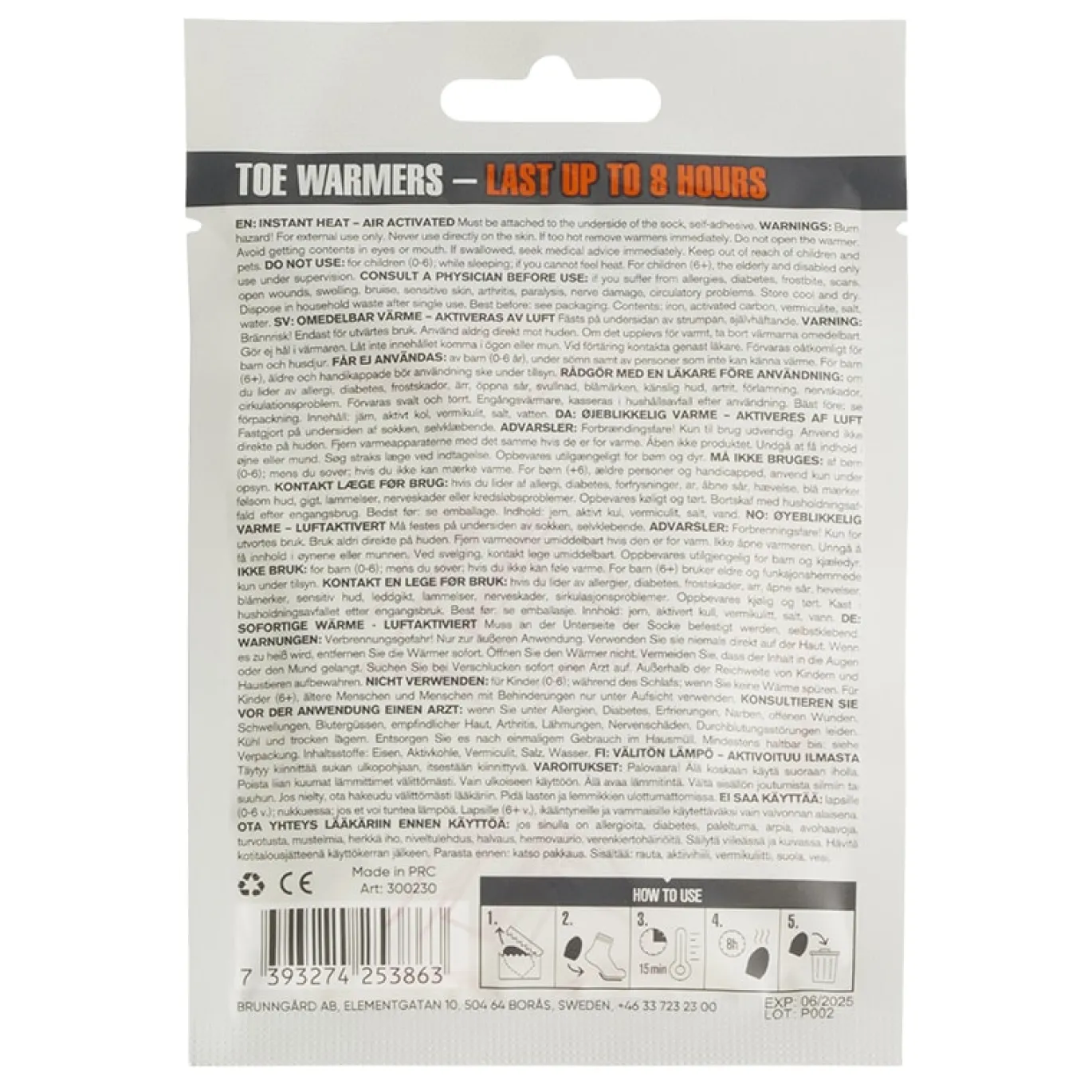 Toe Warmer 1 st
